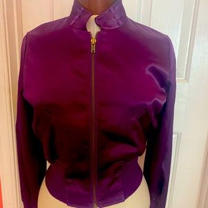 Purple Satin Members Only Jacket